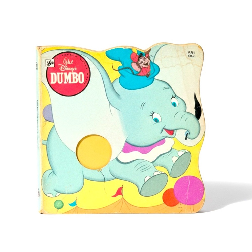 VTG DISNEY DUMBO paperback book with Colorful Balloons picture book elephant